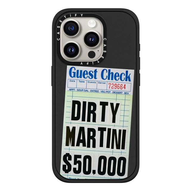 Laundry Room Studios x CASETiFY iPhone 15 Pro Case Matte Black Impact Case MagSafe Compatible Dirty Martini Mother's Day Laundry Room Studios x CASETiFY iPhone 15 Pro Case Matte Black Impact Case MagSafe Compatible Dirty Martini Mother's Day