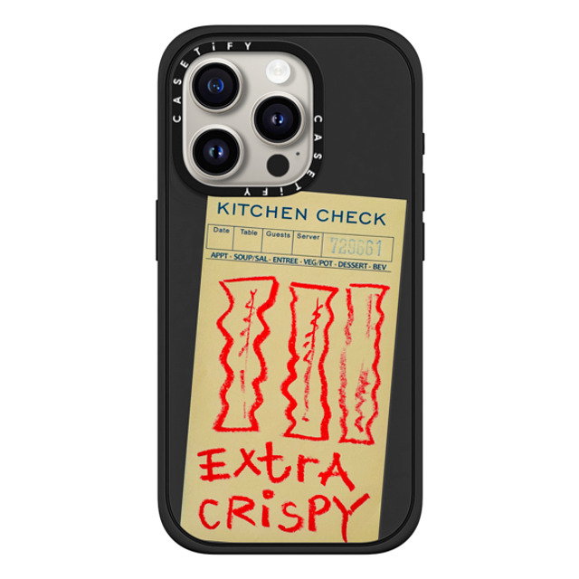 Laundry Room Studios x CASETiFY iPhone 15 Pro Case Food マットブラック Impact Case MagSafe Compatible Extra Crispy Mother's Day Laundry Room Studios x CASETiFY iPhone 15 Pro Case Food マットブラック Impact Case MagSafe Compatible Extra Crispy Mother's Day