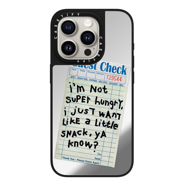 Laundry Room Studios x CASETiFY iPhone 15 Pro Case Silver on Black ミラーケース MagSafe対応 I just want a little snack Laundry Room Studios x CASETiFY iPhone 15 Pro Case Silver on Black ミラーケース MagSafe対応 I just want a little snack