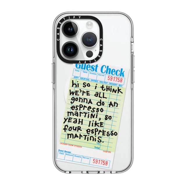 Laundry Room Studios x CASETiFY iPhone 14 Pro Case Clear Clear Case MagSafe Compatible The Espresso Martini Laundry Room Studios x CASETiFY iPhone 14 Pro Case Clear Clear Case MagSafe Compatible The Espresso Martini