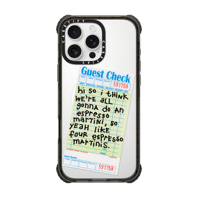 Laundry Room Studios x CASETiFY iPhone 16 Pro Max Case Black ウルトラ インパクトケース MagSafe 対応 The Espresso Martini Laundry Room Studios x CASETiFY iPhone 16 Pro Max Case Black ウルトラ インパクトケース MagSafe 対応 The Espresso Martini