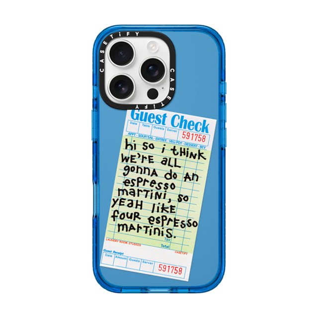 Laundry Room Studios x CASETiFY iPhone 16 Pro Case スカイブルー Impact Case The Espresso Martini Laundry Room Studios x CASETiFY iPhone 16 Pro Case スカイブルー Impact Case The Espresso Martini