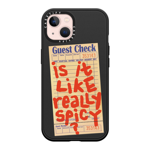 Laundry Room Studios x CASETiFY iPhone 13 ケース マットブラック インパクトケース MagSafe対応 The Like Really Spicy Case