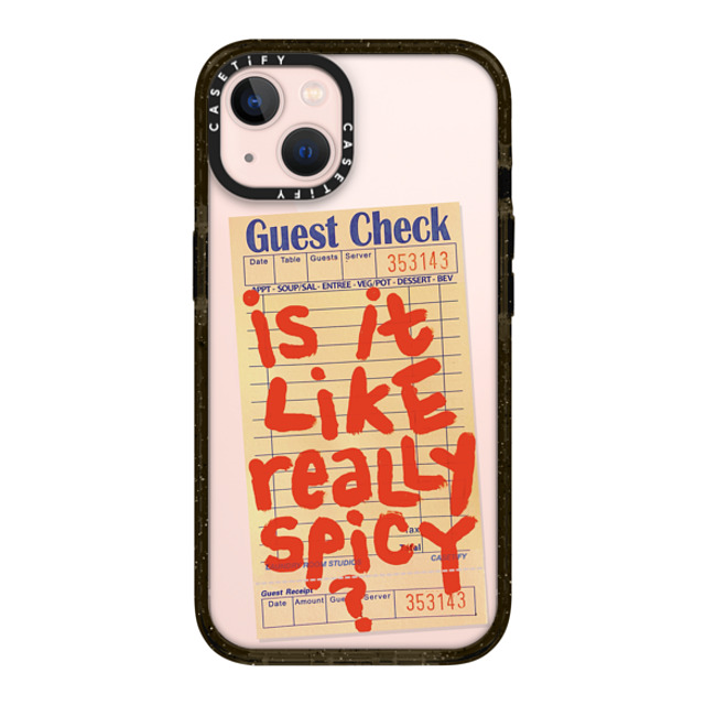 Laundry Room Studios x CASETiFY iPhone 13 ケース ブラック インパクトケース MagSafe対応 The Like Really Spicy Case