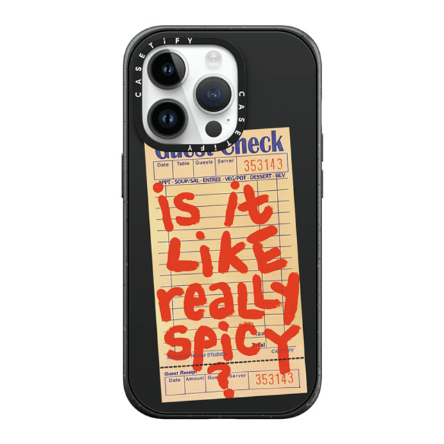 Laundry Room Studios x CASETiFY iPhone 14 Pro ケース マットブラック インパクトケース MagSafe対応 The Like Really Spicy Case