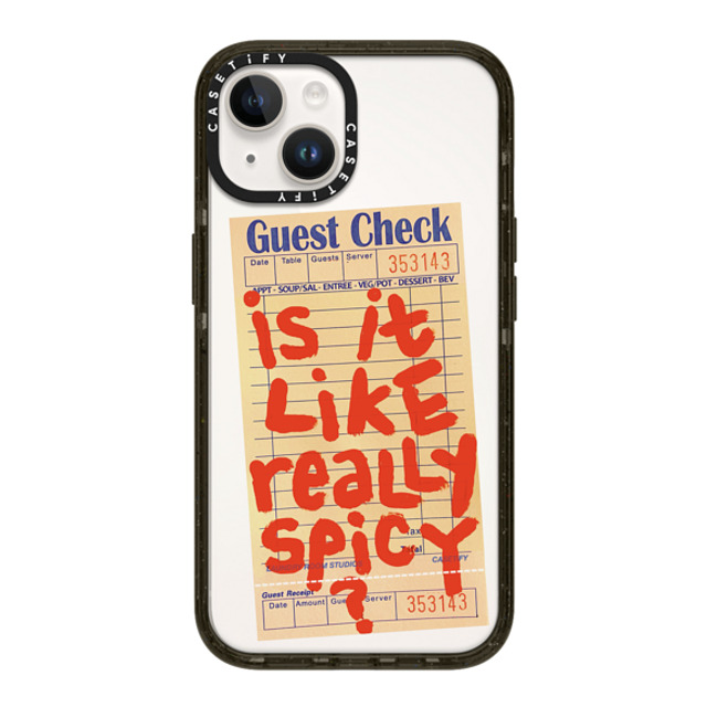 Laundry Room Studios x CASETiFY iPhone 14 ケース ブラック インパクトケース The Like Really Spicy Case