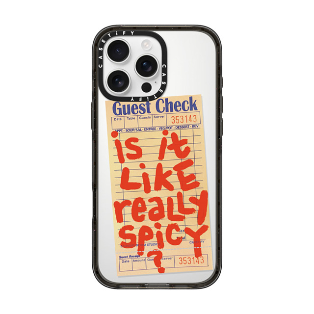 Laundry Room Studios x CASETiFY iPhone 16 Pro Max ケース ブラック インパクトケース MagSafe対応 The Like Really Spicy Case