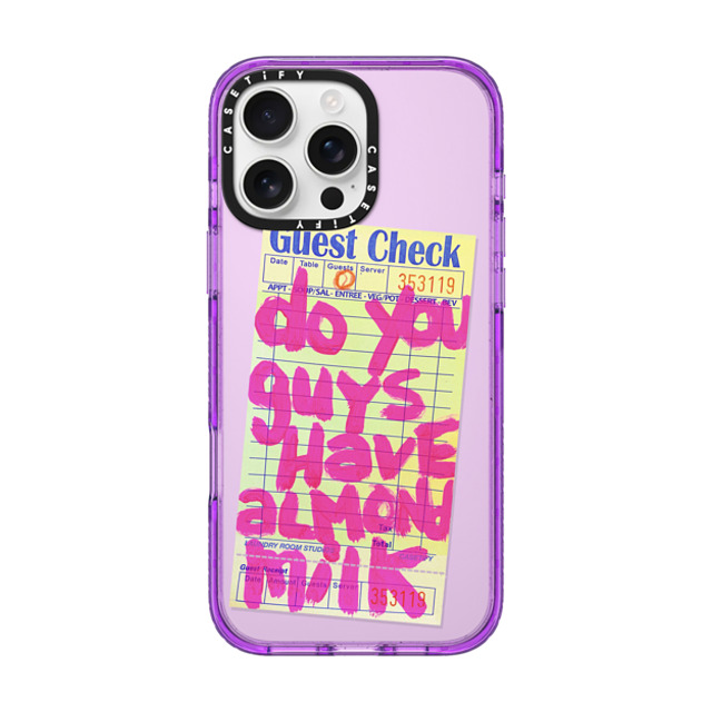 Laundry Room Studios x CASETiFY iPhone 16 Pro Max Case パープル Impact Case The Almond Milk Case Laundry Room Studios x CASETiFY iPhone 16 Pro Max Case パープル Impact Case The Almond Milk Case