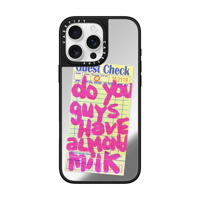 Laundry Room Studios x CASETiFY iPhone 16 Pro Max Case Typography Silver on Black ミラーケース MagSafe対応 The Almond Milk Case Back to School Laundry Room Studios x CASETiFY iPhone 16 Pro Max Case Typography Silver on Black ミラーケース MagSafe対応 The Almond Milk Case Back to School