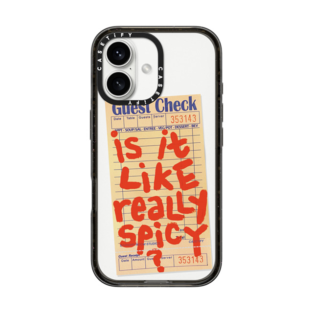 Laundry Room Studios x CASETiFY iPhone 16 ケース ブラック インパクトケース MagSafe対応 The Like Really Spicy Case