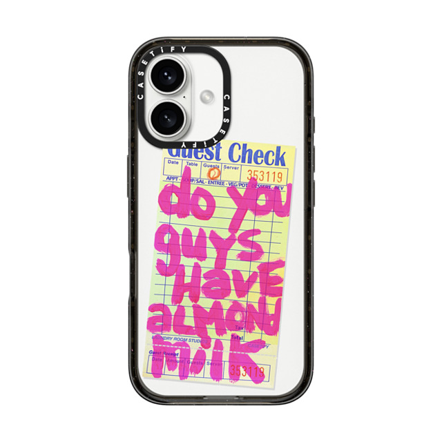 Laundry Room Studios x CASETiFY iPhone 16 ケース Typography ブラック インパクトケース The Almond Milk Case Father's Day Laundry Room Studios x CASETiFY iPhone 16 ケース Typography ブラック インパクトケース The Almond Milk Case Father's Day