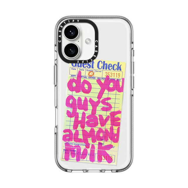 Laundry Room Studios x CASETiFY iPhone 16 Case Typography クリア クリア ケース MagSafe対応 The Almond Milk Case Back to School Laundry Room Studios x CASETiFY iPhone 16 Case Typography クリア クリア ケース MagSafe対応 The Almond Milk Case Back to School