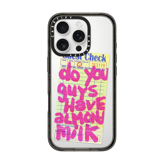 Laundry Room Studios x CASETiFY iPhone 16 Pro ケース Typography ブラック インパクトケース The Almond Milk Case Father's Day Laundry Room Studios x CASETiFY iPhone 16 Pro ケース Typography ブラック インパクトケース The Almond Milk Case Father's Day