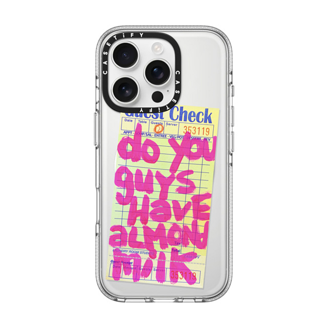 Laundry Room Studios x CASETiFY iPhone 16 Pro Case Typography クリア クリア ケース MagSafe対応 The Almond Milk Case Back to School Laundry Room Studios x CASETiFY iPhone 16 Pro Case Typography クリア クリア ケース MagSafe対応 The Almond Milk Case Back to School