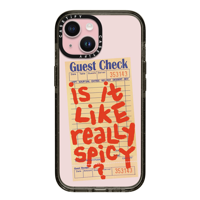 Laundry Room Studios x CASETiFY iPhone 15 ケース ブラック インパクトケース The Like Really Spicy Case