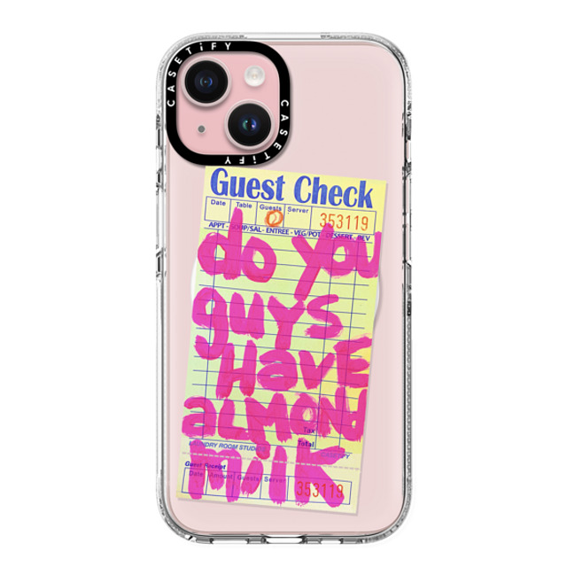 Laundry Room Studios x CASETiFY iPhone 15 Case Typography クリア クリア ケース MagSafe対応 The Almond Milk Case Back to School Laundry Room Studios x CASETiFY iPhone 15 Case Typography クリア クリア ケース MagSafe対応 The Almond Milk Case Back to School