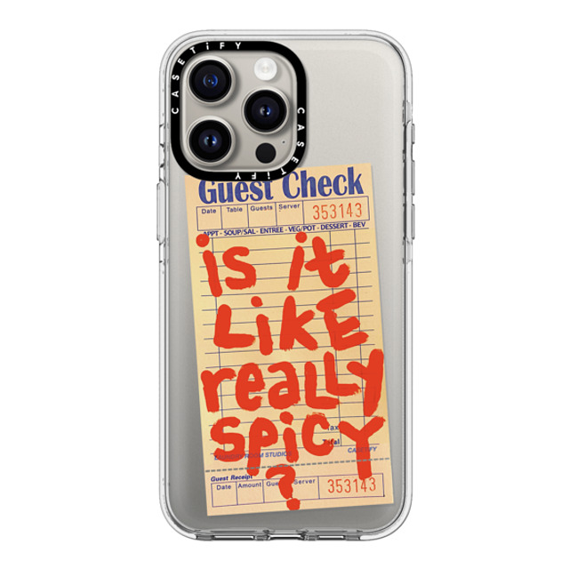 Laundry Room Studios x CASETiFY iPhone 15 Pro Max ケース クリア クリア ケース MagSafe対応 The Like Really Spicy Case