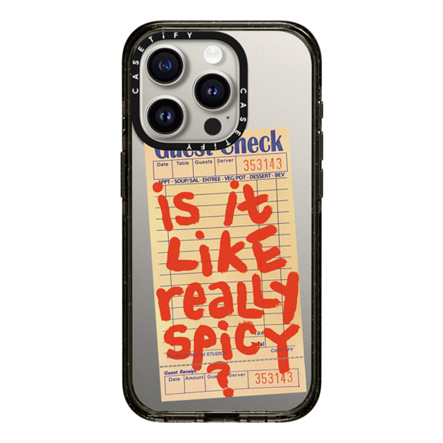 Laundry Room Studios x CASETiFY iPhone 15 Pro ケース ブラック インパクトケース The Like Really Spicy Case