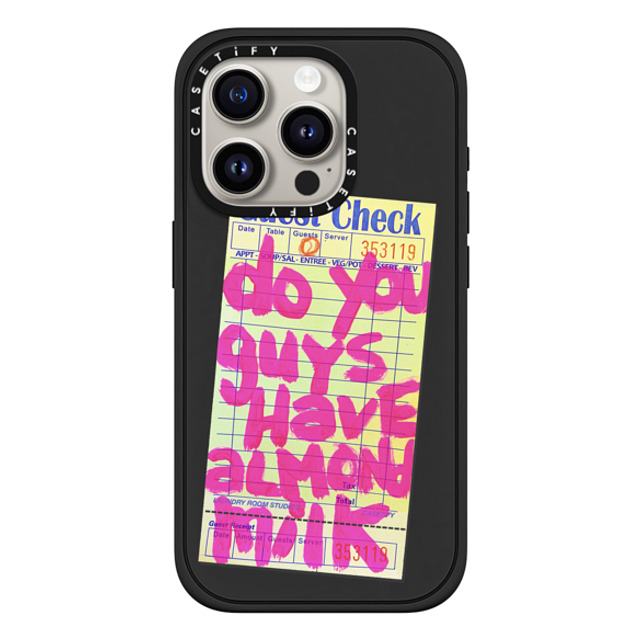 Laundry Room Studios x CASETiFY iPhone 15 Pro Case Typography Matte Black Impact Case MagSafe Compatible The Almond Milk Case Back to School Laundry Room Studios x CASETiFY iPhone 15 Pro Case Typography Matte Black Impact Case MagSafe Compatible The Almond Milk Case Back to School