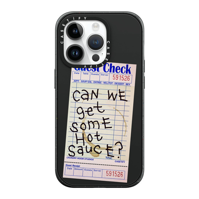 Laundry Room Studios x CASETiFY iPhone 14 Pro ケース マットブラック インパクトケース MagSafe対応 The Hot Sauce