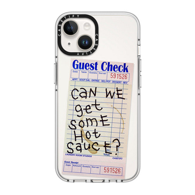 Laundry Room Studios x CASETiFY iPhone 14 ケース クリア クリア ケース MagSafe対応 The Hot Sauce