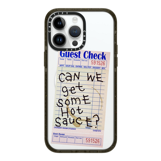 Laundry Room Studios x CASETiFY iPhone 14 Pro Max ケース ブラック インパクトケース MagSafe対応 The Hot Sauce