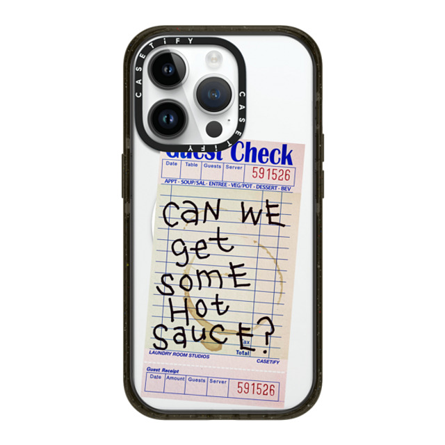 Laundry Room Studios x CASETiFY iPhone 14 Pro ケース ブラック インパクトケース MagSafe対応 The Hot Sauce