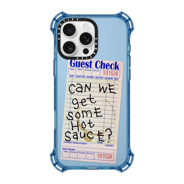 Laundry Room Studios x CASETiFY iPhone 16 Pro Max Case ベイビーブルー バウンスケース The Hot Sauce Laundry Room Studios x CASETiFY iPhone 16 Pro Max Case ベイビーブルー バウンスケース The Hot Sauce