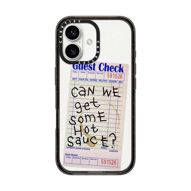 Laundry Room Studios x CASETiFY iPhone 16 ケース ブラック インパクトケース MagSafe対応 The Hot Sauce