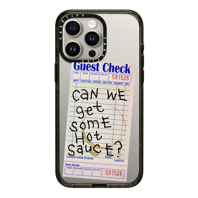 Laundry Room Studios x CASETiFY iPhone 15 Pro Max ケース ブラック インパクトケース The Hot Sauce