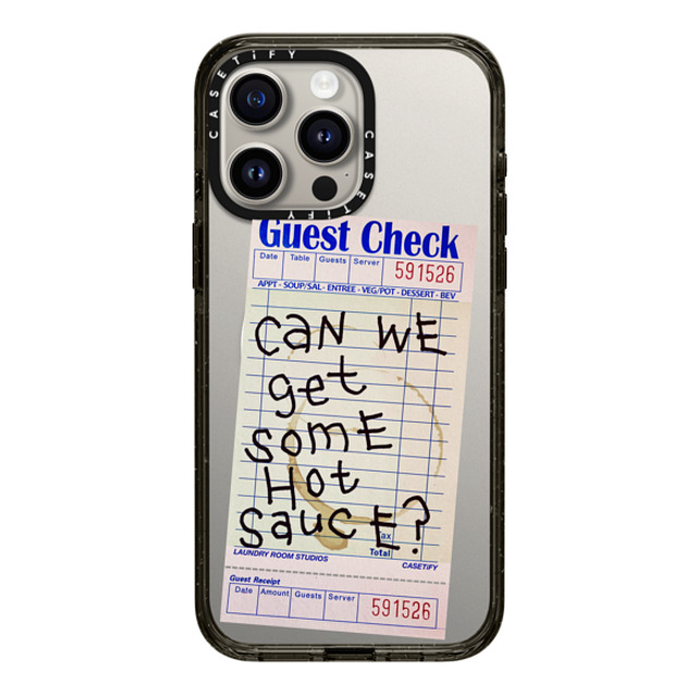 Laundry Room Studios x CASETiFY iPhone 15 Pro Max ケース ブラック インパクトケース MagSafe対応 The Hot Sauce