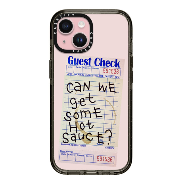 Laundry Room Studios x CASETiFY iPhone 15 ケース ブラック インパクトケース The Hot Sauce