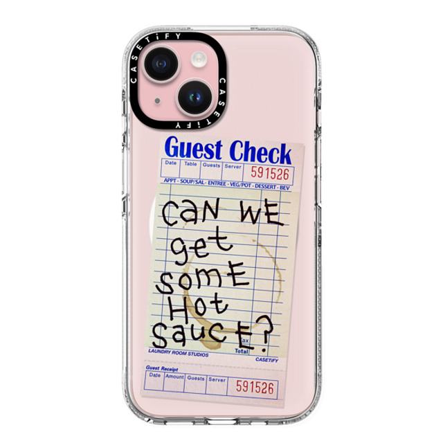 Laundry Room Studios x CASETiFY iPhone 15 ケース クリア クリア ケース MagSafe対応 The Hot Sauce