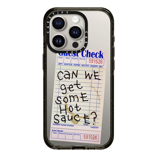 Laundry Room Studios x CASETiFY iPhone 15 Pro ケース ブラック インパクトケース The Hot Sauce