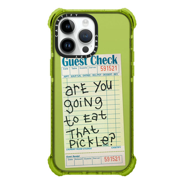 Laundry Room Studios x CASETiFY iPhone 14 Pro Max ケース Kiwi ウルトラインパクトケース The Pickle Case