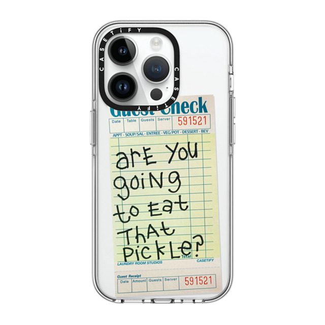 Laundry Room Studios x CASETiFY iPhone 14 Pro ケース クリア クリア ケース MagSafe対応 The Pickle Case