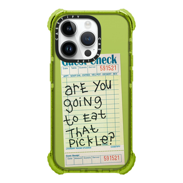 Laundry Room Studios x CASETiFY iPhone 14 Pro Case Kiwi ウルトラインパクトケース The Pickle Case Laundry Room Studios x CASETiFY iPhone 14 Pro Case Kiwi ウルトラインパクトケース The Pickle Case