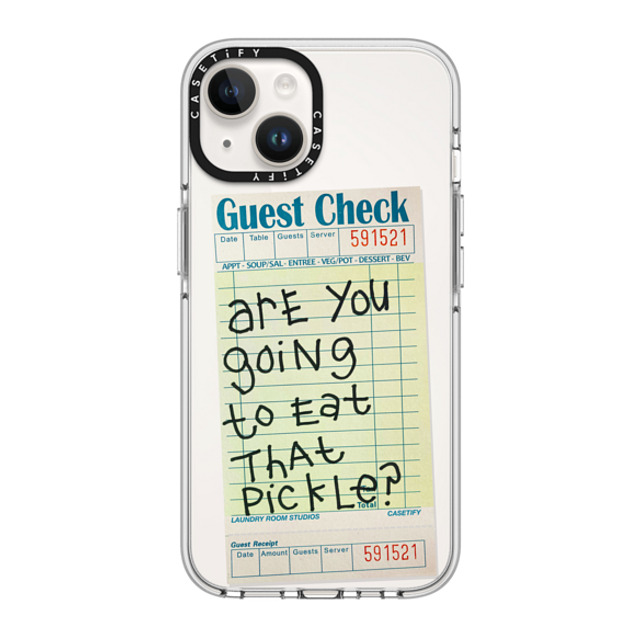 Laundry Room Studios x CASETiFY iPhone 14 ケース クリア クリア ケース MagSafe対応 The Pickle Case