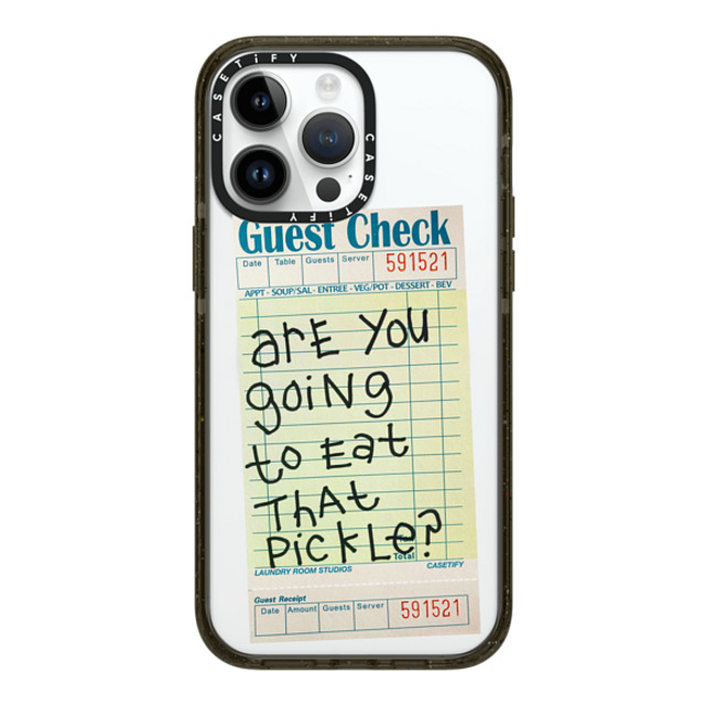 Laundry Room Studios x CASETiFY iPhone 14 Pro Max ケース ブラック インパクトケース MagSafe対応 The Pickle Case