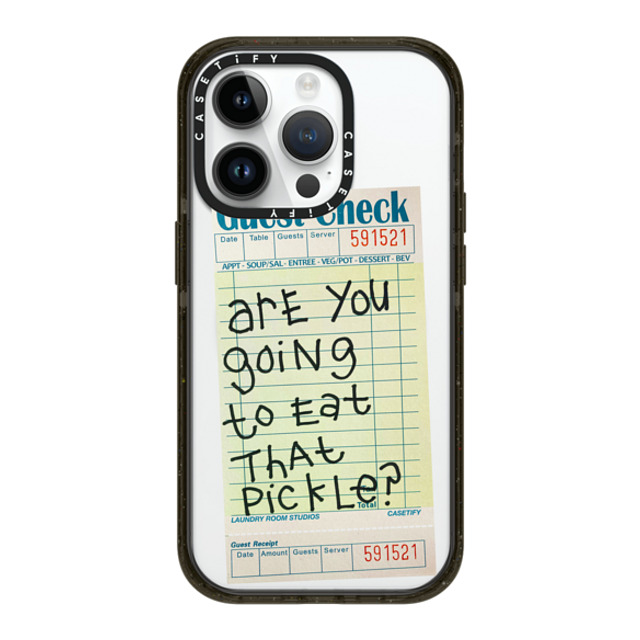 Laundry Room Studios x CASETiFY iPhone 14 Pro ケース ブラック インパクトケース MagSafe対応 The Pickle Case