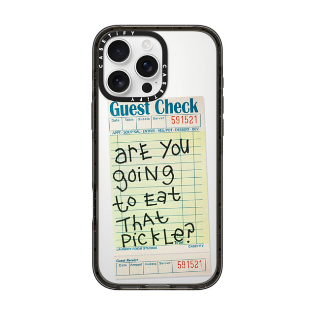 Laundry Room Studios x CASETiFY iPhone 16 Pro Max ケース ブラック インパクトケース The Pickle Case