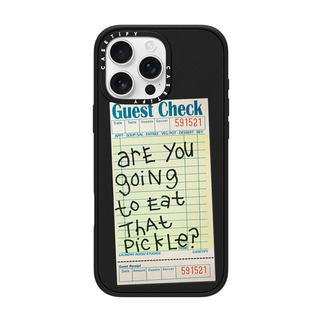 Laundry Room Studios x CASETiFY iPhone 16 Pro Max ケース マットブラック インパクトケース The Pickle Case