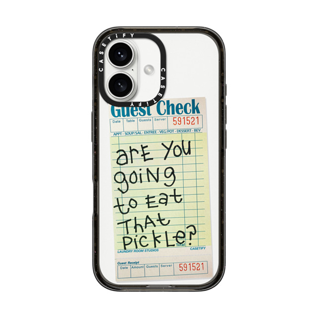 Laundry Room Studios x CASETiFY iPhone 16 ケース ブラック インパクトケース The Pickle Case