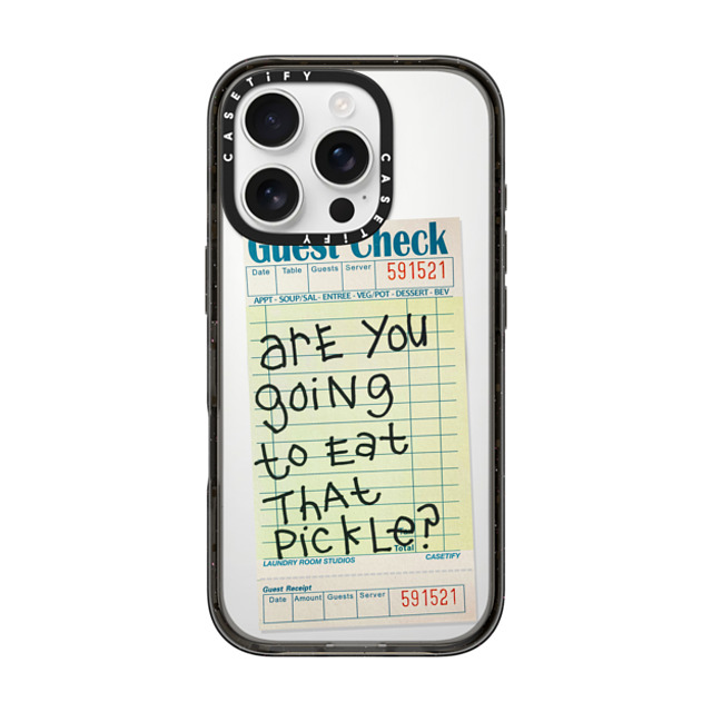 Laundry Room Studios x CASETiFY iPhone 16 Pro ケース ブラック インパクトケース MagSafe対応 The Pickle Case