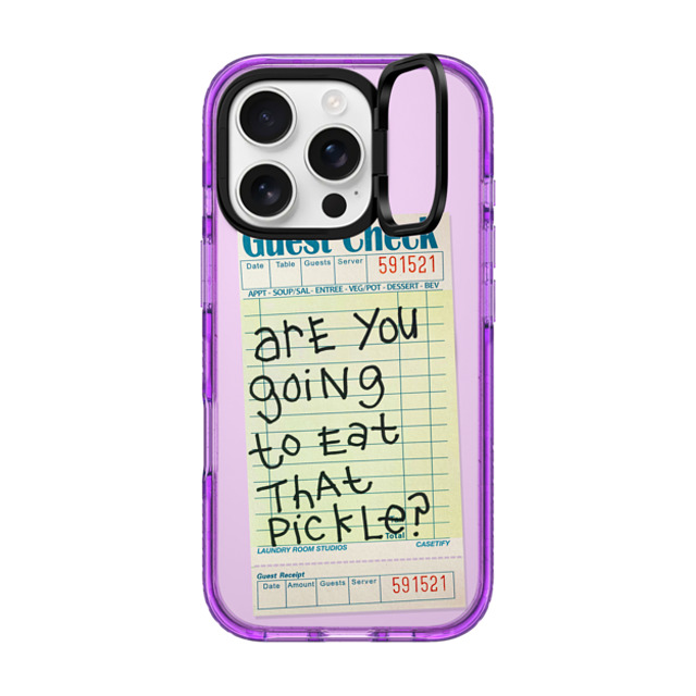 Laundry Room Studios x CASETiFY iPhone 16 Pro Case Typography パープル インパクトリングスタンドケース MagSafe対応 The Pickle Case Mother's Day Laundry Room Studios x CASETiFY iPhone 16 Pro Case Typography パープル インパクトリングスタンドケース MagSafe対応 The Pickle Case Mother's Day