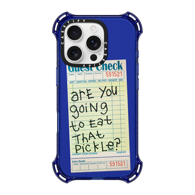 Laundry Room Studios x CASETiFY iPhone 16 Pro Case コバルトブルー バウンスケース The Pickle Case Laundry Room Studios x CASETiFY iPhone 16 Pro Case コバルトブルー バウンスケース The Pickle Case