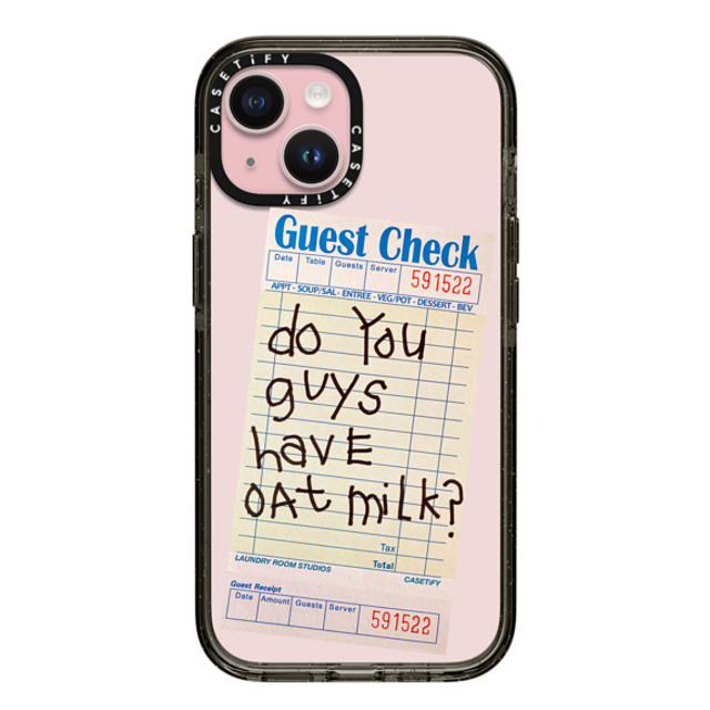 Laundry Room Studios x CASETiFY iPhone 15 ケース ブラック インパクトケース The Other Oat Milk Case