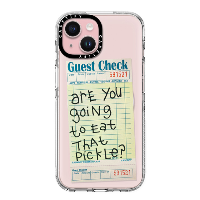 Laundry Room Studios x CASETiFY iPhone 15 ケース クリア クリア ケース MagSafe対応 The Pickle Case