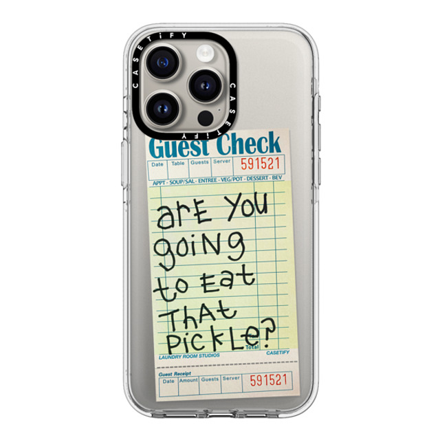 Laundry Room Studios x CASETiFY iPhone 15 Pro Max ケース クリア クリア ケース MagSafe対応 The Pickle Case