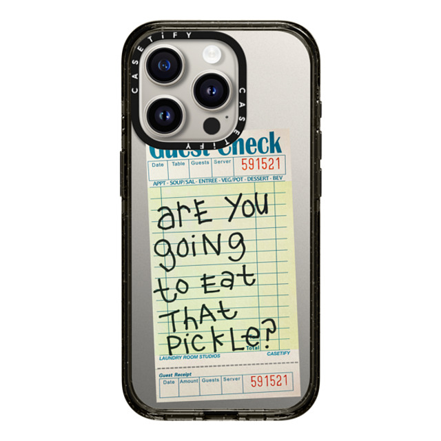 Laundry Room Studios x CASETiFY iPhone 15 Pro ケース ブラック インパクトケース The Pickle Case